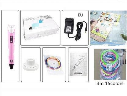 Children's 3d Printing Pen Brush Toy Set