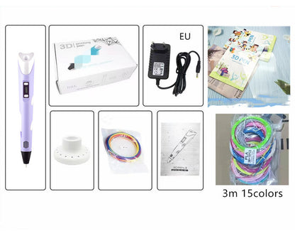 Children's 3d Printing Pen Brush Toy Set