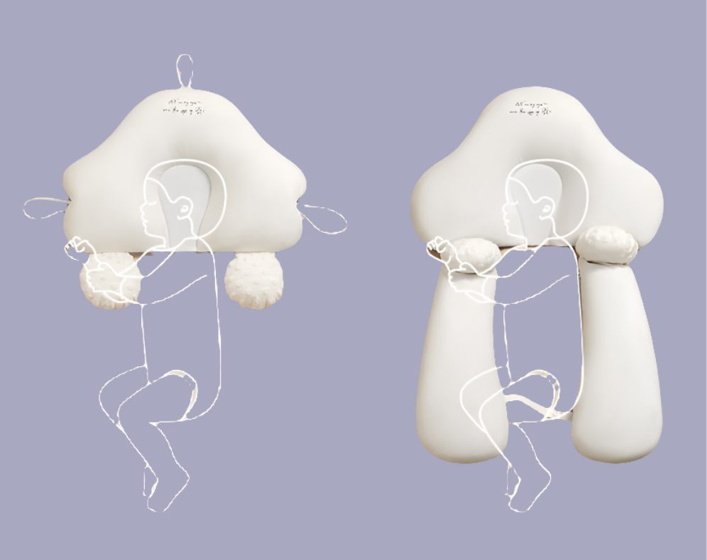 Adjustable baby head cushion