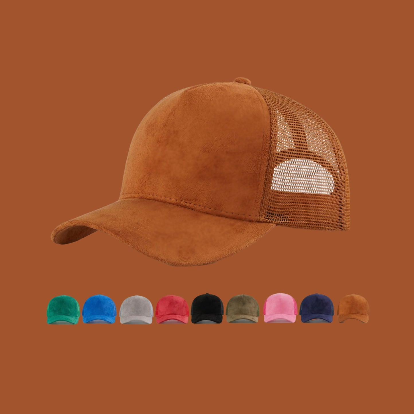 Retro suede baseball cap