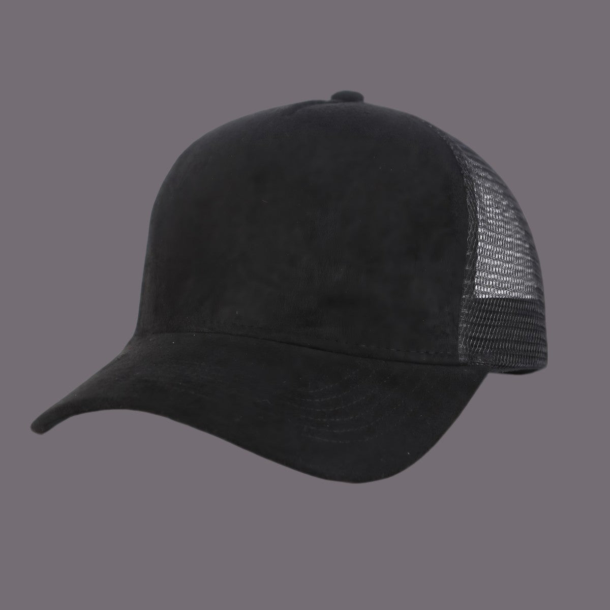 Retro suede baseball cap