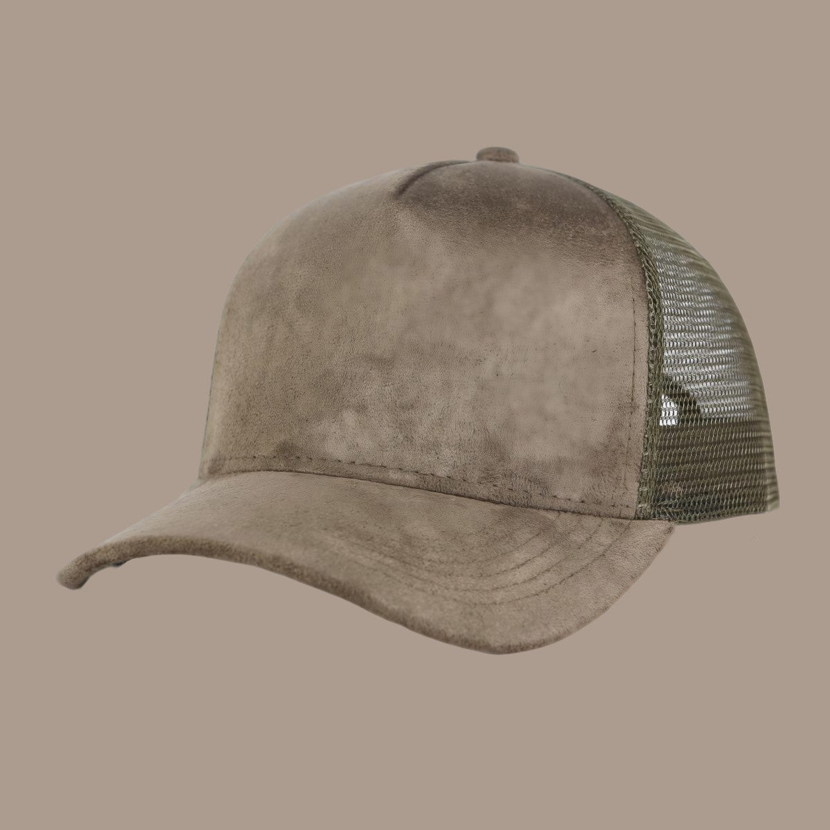 Retro suede baseball cap