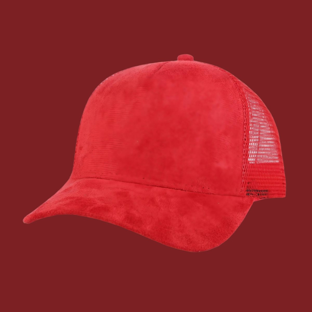 Retro suede baseball cap